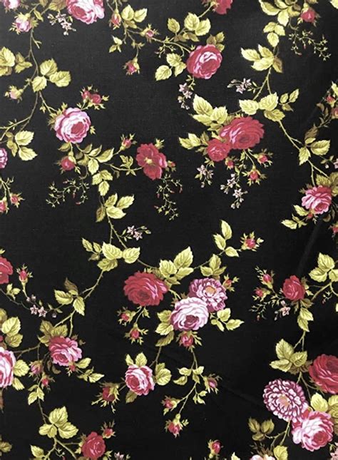 floral vintage canvas fabric